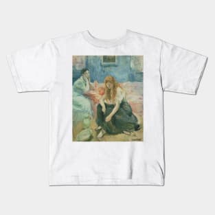 Two Girls by Berthe Morisot Kids T-Shirt